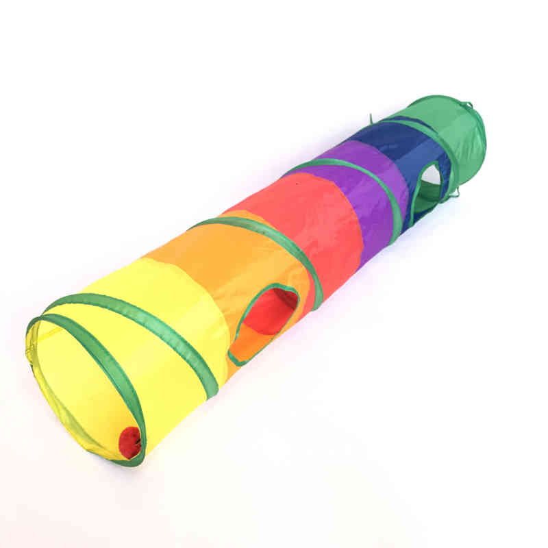 

Cat Behavior Training Pet Rainbow Foldable Tunnel Products Toy Rolling Dragon Drilling Channel Can Be Freely Combined