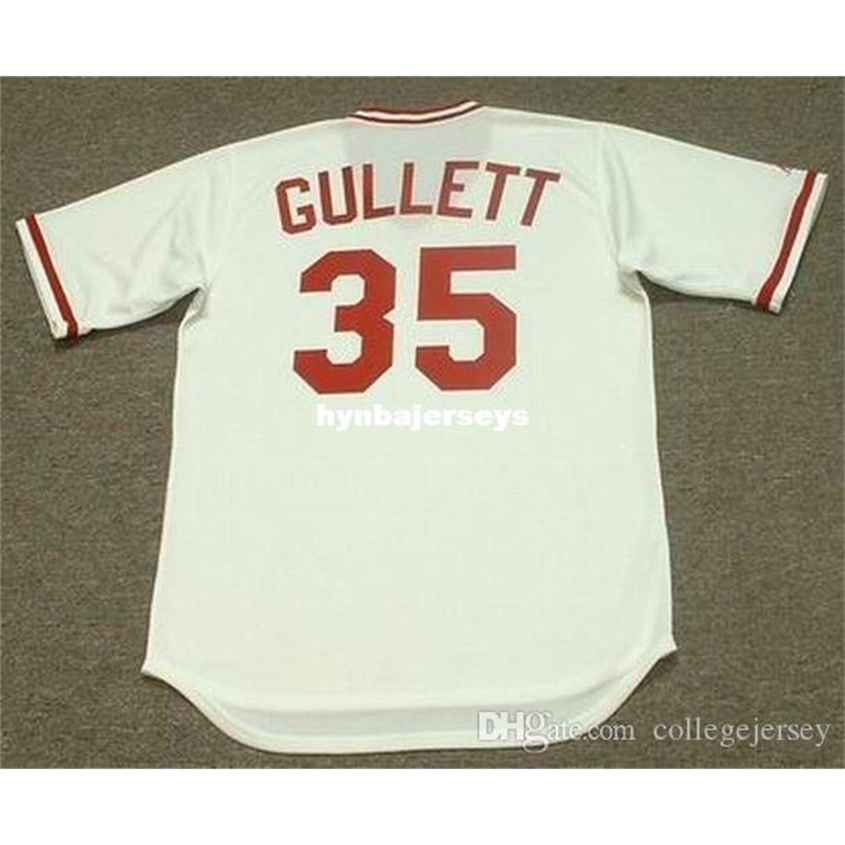 

Cheap Custom DON GULLETT Cincinnati Stitched 1975 Throwbacks Home Baseball Jersey Retro Mens Jerseys shirt, White