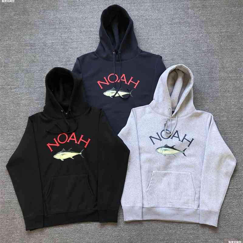 

American street fashion brand Noah NYC tuna Hoodie, Black