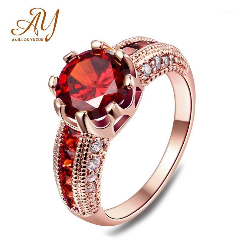 

Cluster Rings Anillos Yuzuk Silver 925 Jewelry Ring Ruby Rose Gold Trendy Party Classic Sterling Woman Engagement Gift1