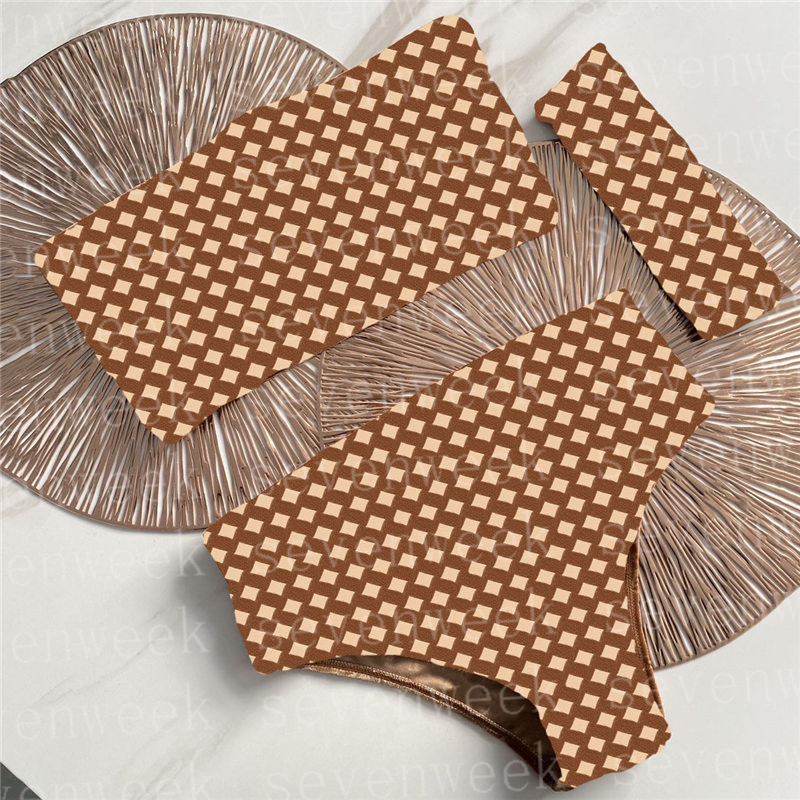 

Womens Swimwear Designer Bikinis Three Piece Set With Headband Full Letter Ladies Swimming Wear, Purple