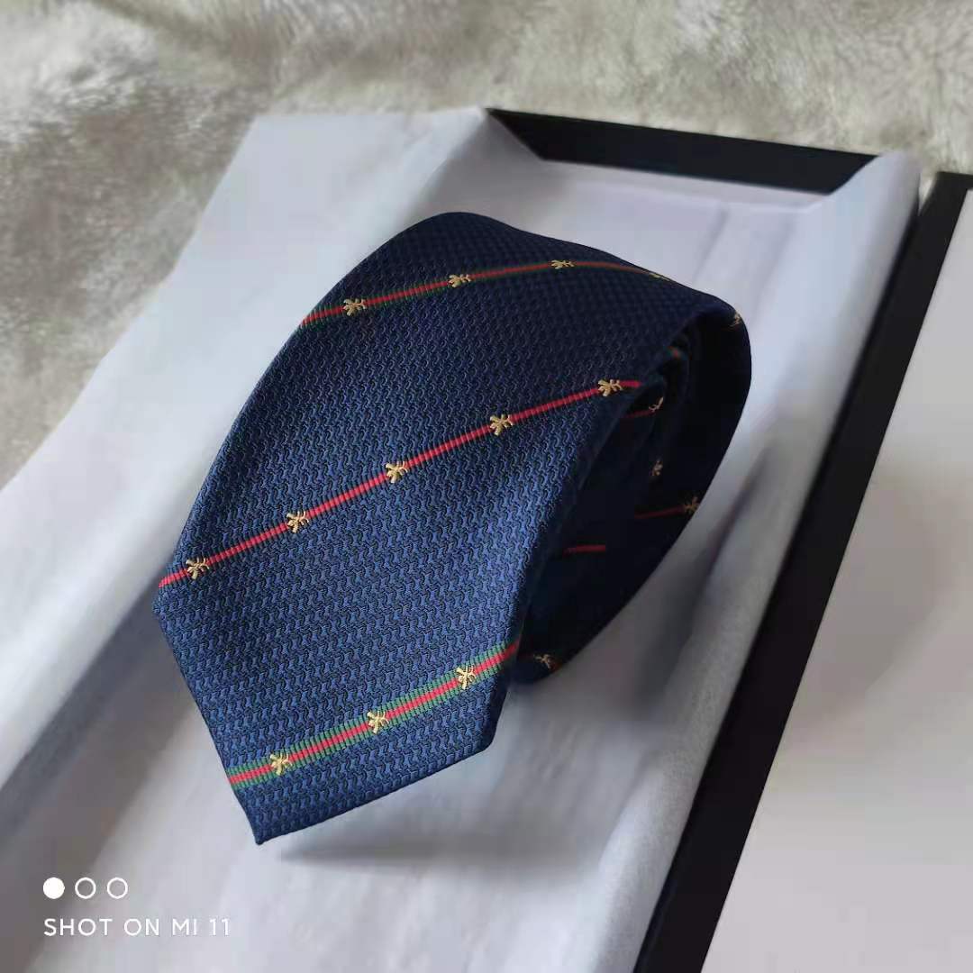 

Mens Ties 8.0cm Silk Neck Ties Striped Ties for Men Formal Business Wedding Party with gift box high qualtiy