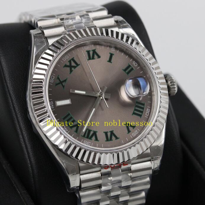 

5 Color GM Factory 904L Cal.2836 Automatic Watch Men 41mm 126334 Rhodium Green Roman Numerals Dial Wimbledon Fluted Bezel Jubilee GMF ETA Watches Wristwatches, 02