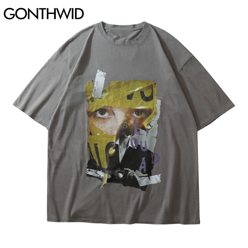 

Tshirts Hip Hop Creative Posters Tees Shirts Streetwear Fashion Casual Punk Rock Gothic T-Shirt Harajuku Cotton Tops 210602, Black