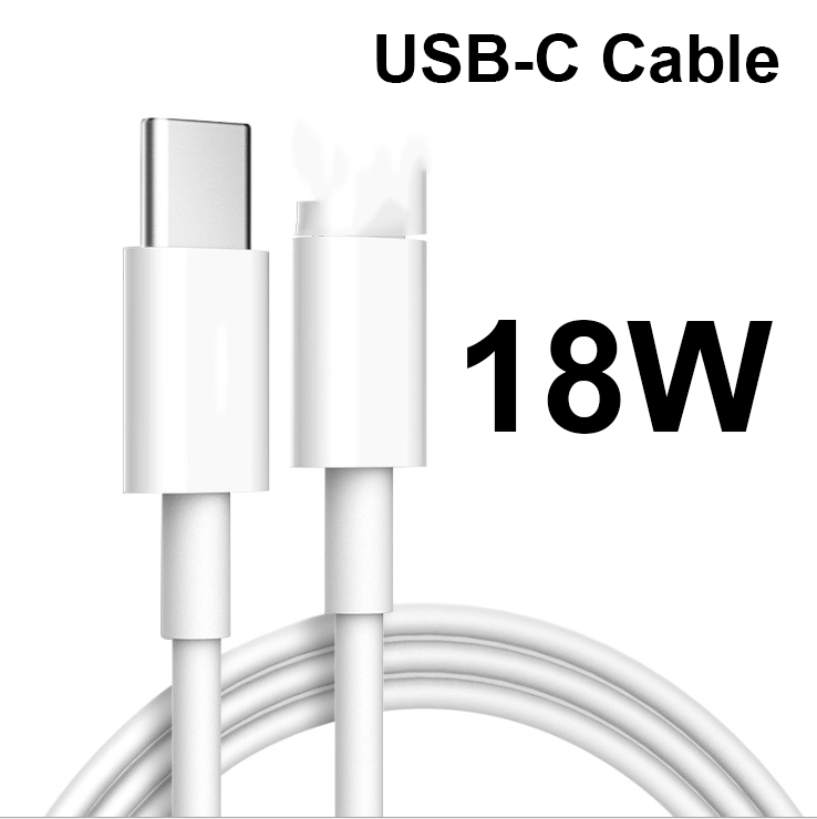 

1m/3ft 18W PD Cable USB-C Type-C Fast Charging Cables for iPhone 12/Pro/Pro Max, White