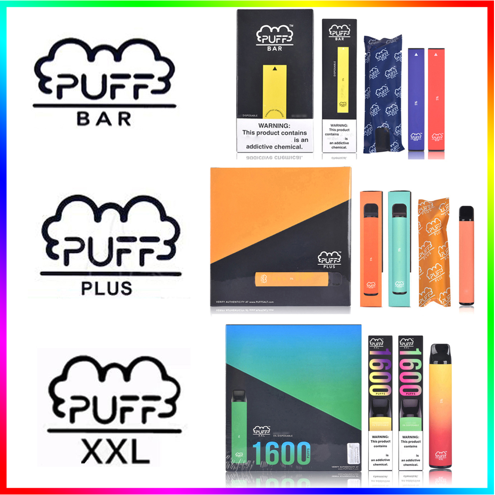 

Puff Bar Plus XXL Disposable Vape E Cigarette Device Prefilled Oil Pod With Packaging Box Smoking Ecig Starter Kit Portable Vaporizer Pens