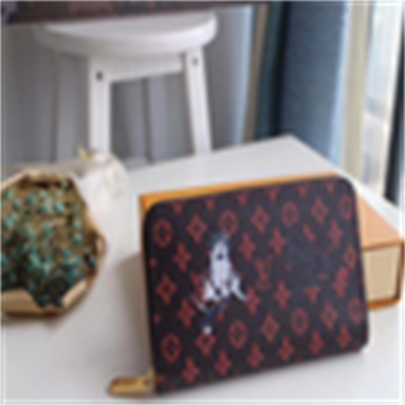 Titulaires marques portefeuille carte de luxe m63875 nouvelles poches chat sac à main CAT Cas de cuir véritable clé en cuir compact Portefeuille