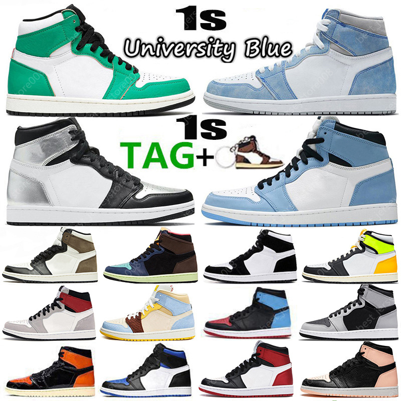 

2021 University Blue 1 1s Shadow 2.0 men basketball shoes Hyper Royal Silver Toe twist obsidian UNC Women mens trainers Sports Sneakers, Top