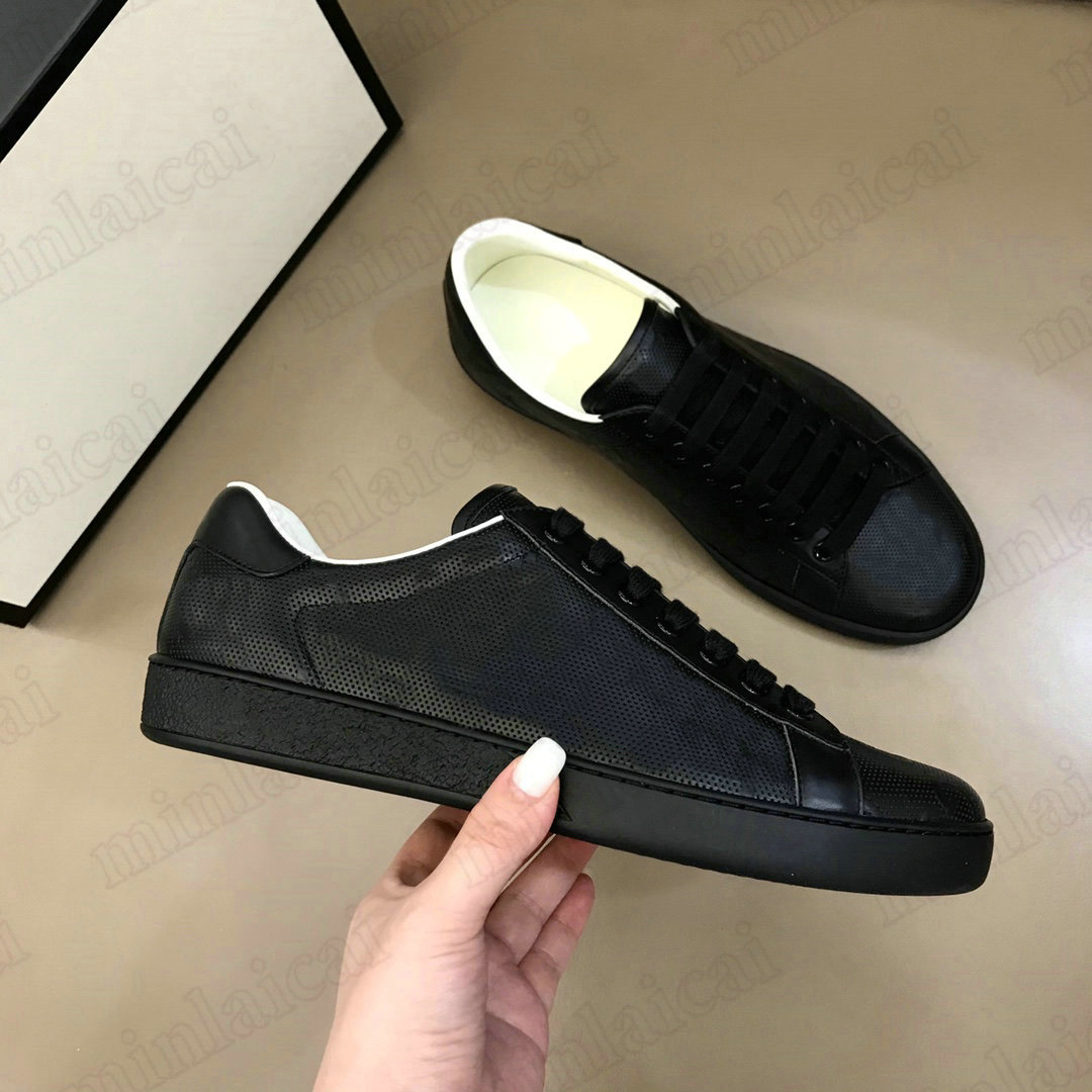 

Mens Ace Embossed Logo Sneaker With Interlocking Shoes Designer Italy Brand Mesh Leather Trainer White Sneakers Embroidery Stripes Casual Shoe For Men, Customize
