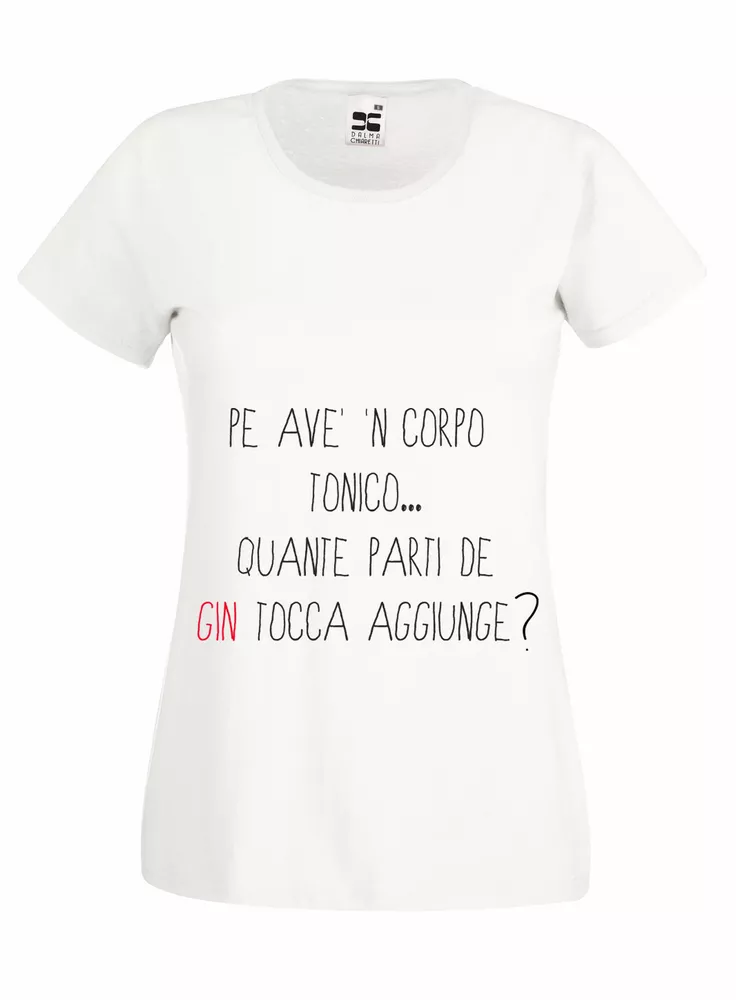

Grid to have a body tonic many parts of gin Woman T-Shirt 100% Cotton, Mainly pictures