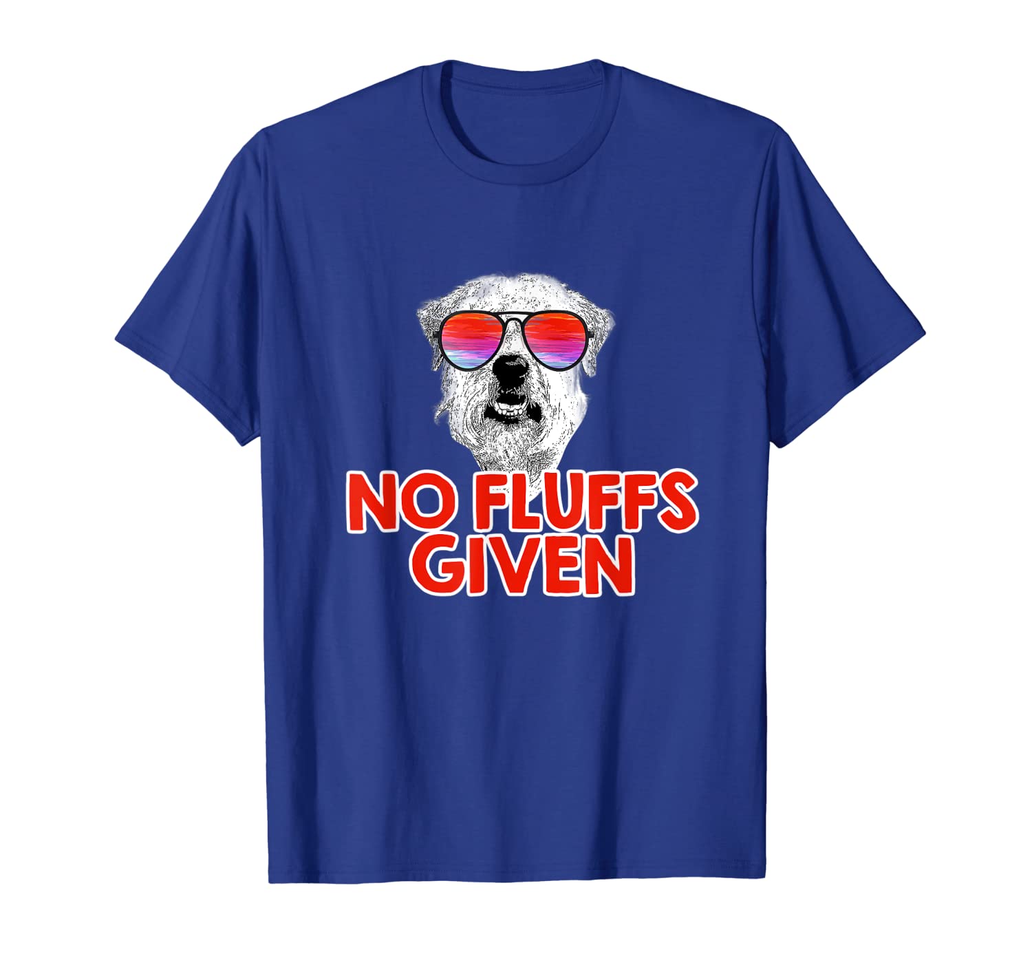 

no fluffs given wheaten terrier cool sunglass dog t-shirt, White;black