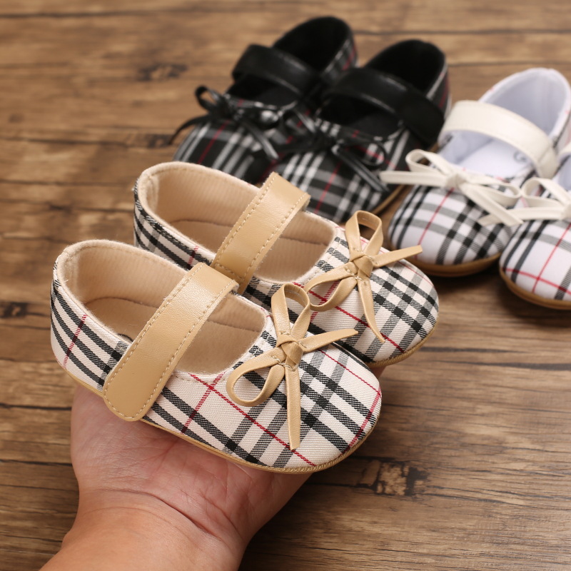 

Baby Shoes Spring Soft Sole Girl Cotton First Walkers Fashion Newborn Girls Shoes Butterfly-knot Kids Shoe, White