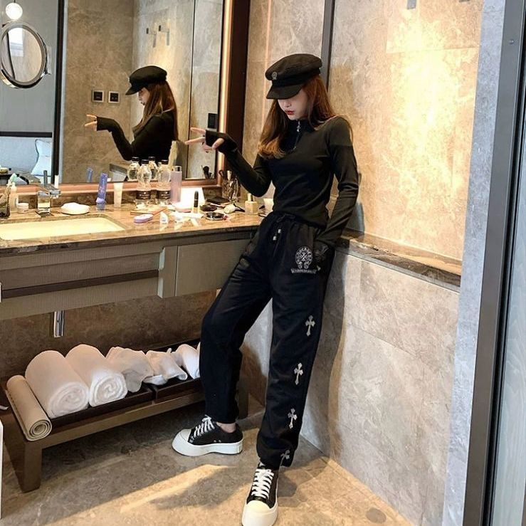 

Chrome-hear Cross 2021 New CH Ch For Men And Women pants Fashion Style, Black