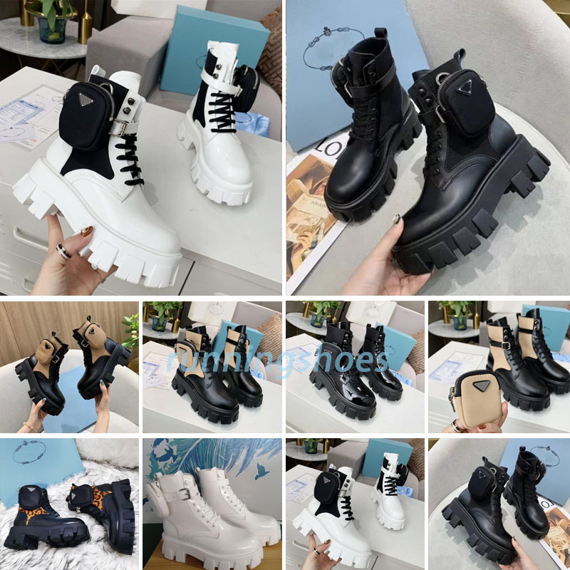

2021 Women Rois martin boots shoes military inspired combat nylon pouch attached to the ankle with strap, The factory wholesale