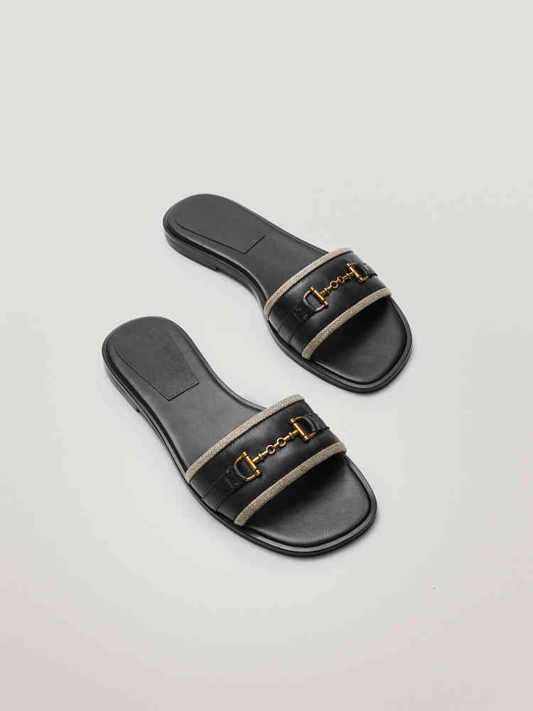 

slippers of simple fashion leather shoes with high heels and women's o152, Black