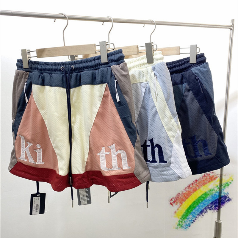 

Men's Shorts MALE SHORTS FRIENDS OF MEN'S WOMEN 1:1 Quality Patchwork Casual Breechcloth Kith Colors Inside the Label Tag