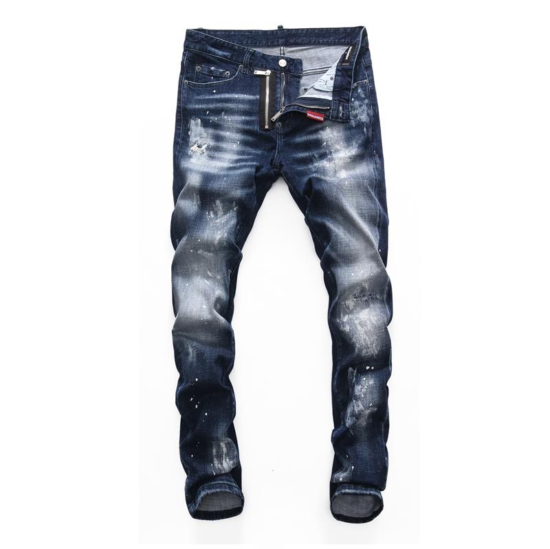 

21ss Clothing Pants mens designer jeans Men Women Destroyed Brand clothes Slim Denim Straight Biker, Blue