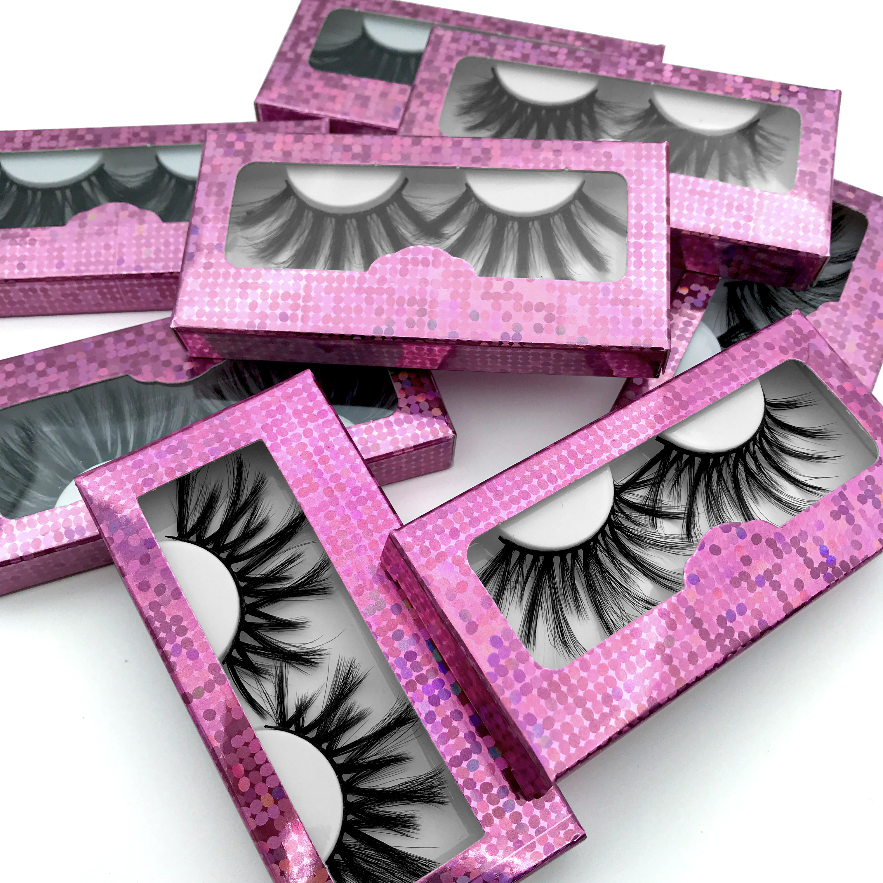

Eyelashes 25mm Wispy Dramatic Long Lashes Fluffy Faux Mink Eyelash Extension Thick Lashes Pack For Make Up