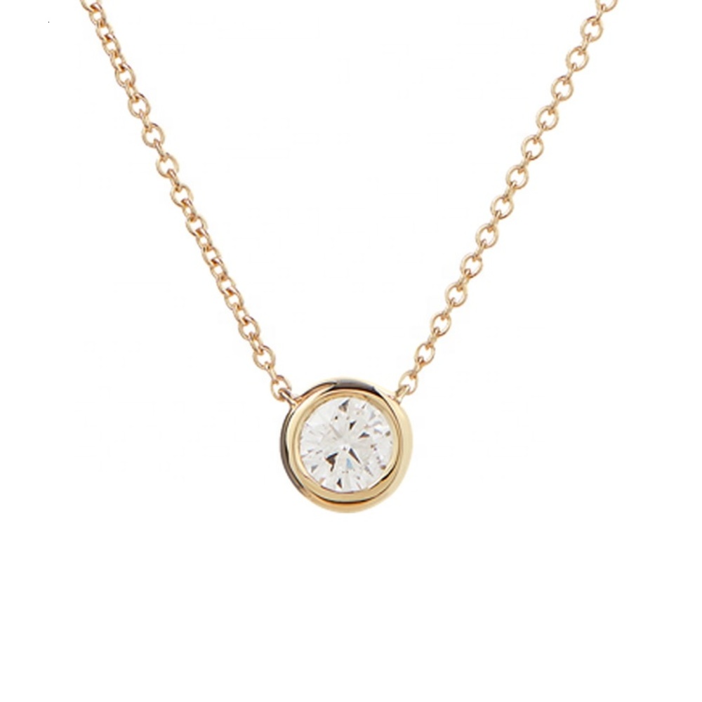 

Gemnel 925 solid sier large solitaire diamond delicate necklace digns