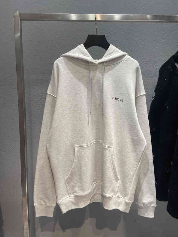 

Men' Hoodies & Sweatshirts Correct version of Paris B family letter printed men' and women' same Terry Hoodie 2UKO, Gray