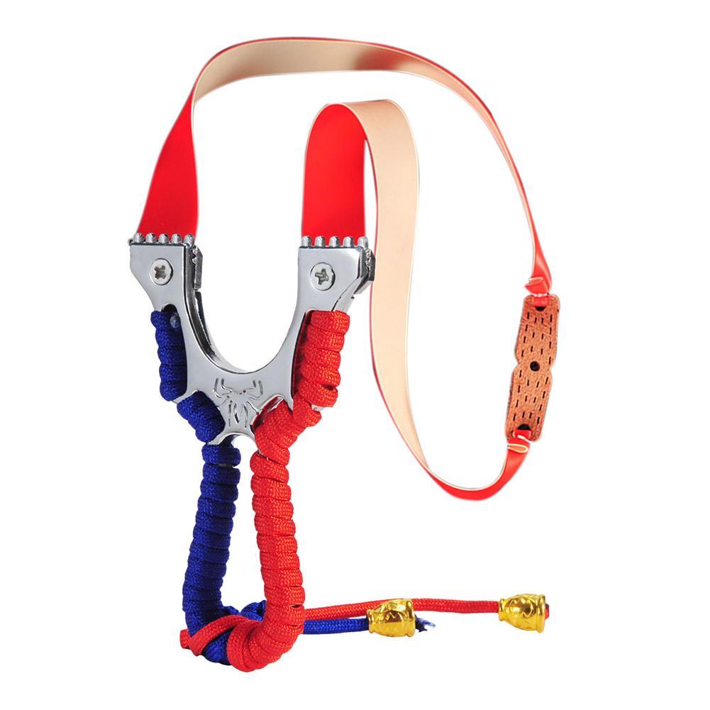 

Alloy Catapult Thickened Wrist Strap Aiming Spider Sling Flat Leather Shooter Slingshot Toy