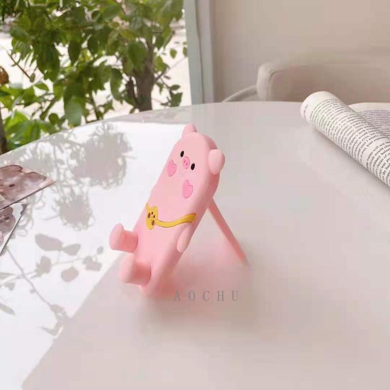 

Cell Phone Mounts & Holders 3D Cartoon Portable Mini Mobile Holder Foldable Desk Stand Degrees Adjustable Universal For Andorid