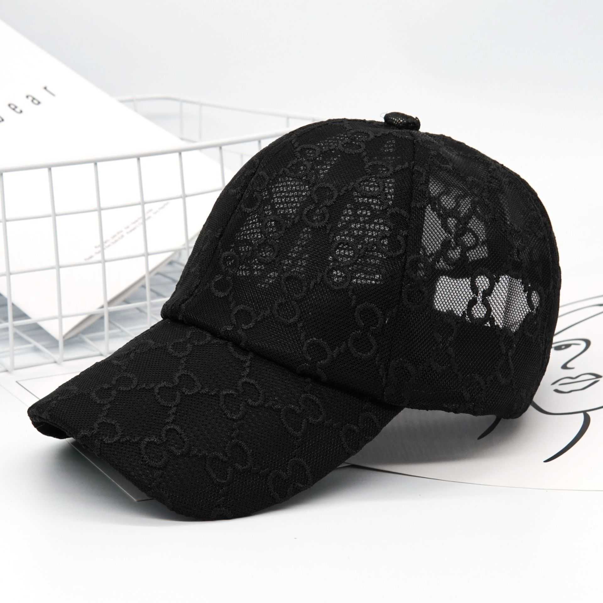 Adjustable Baseball Cap Breathable Mesh Letter Lace Men Women Fashion Anti sun Hip Hop Female Visor Snapback Caps Hat Z260314