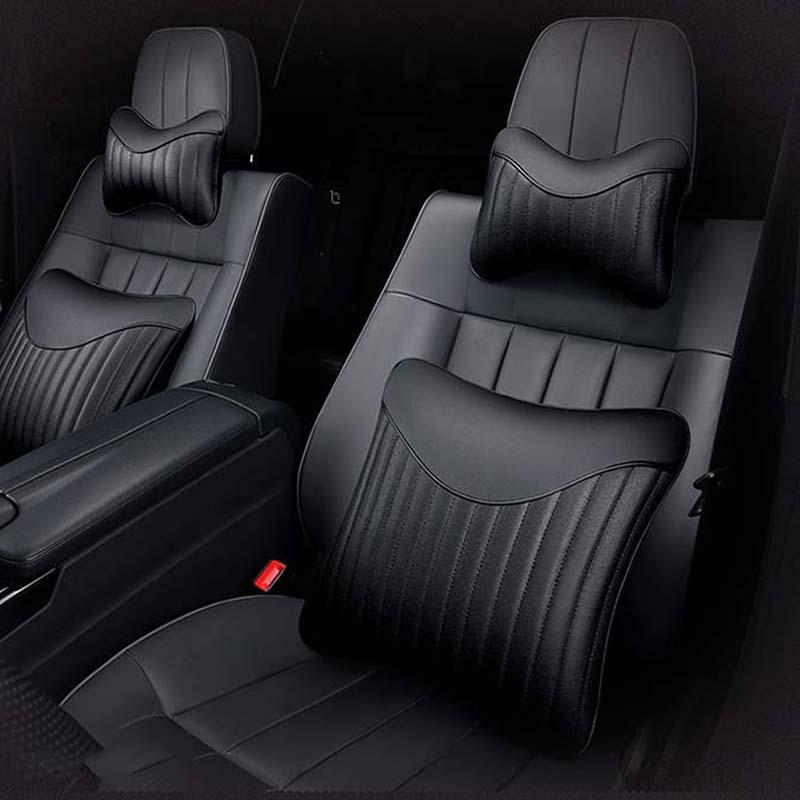 

Seat Cushions Car Neck Headrest Pillow Leather Accessories Cushion Auto Head Support Protector Automobiles Rest Pillows