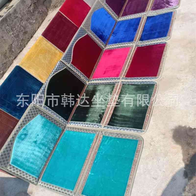 

New folding prayer blanket with back cushion Muslim carpet in Arab countries, Picture color