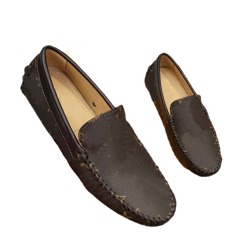 

Classic mens shoes Brand Flat Women Casual Shoe High Quality Business Office Oxfords genuine leather Designers Metal Buckle Suede loafers With box, #24