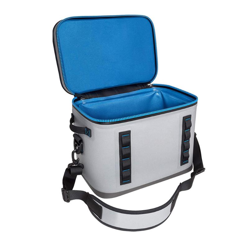 

Backpacking Packs Hopper Flip 8 Portable Cooler, Fog Gray/Tahoe Blue, Red