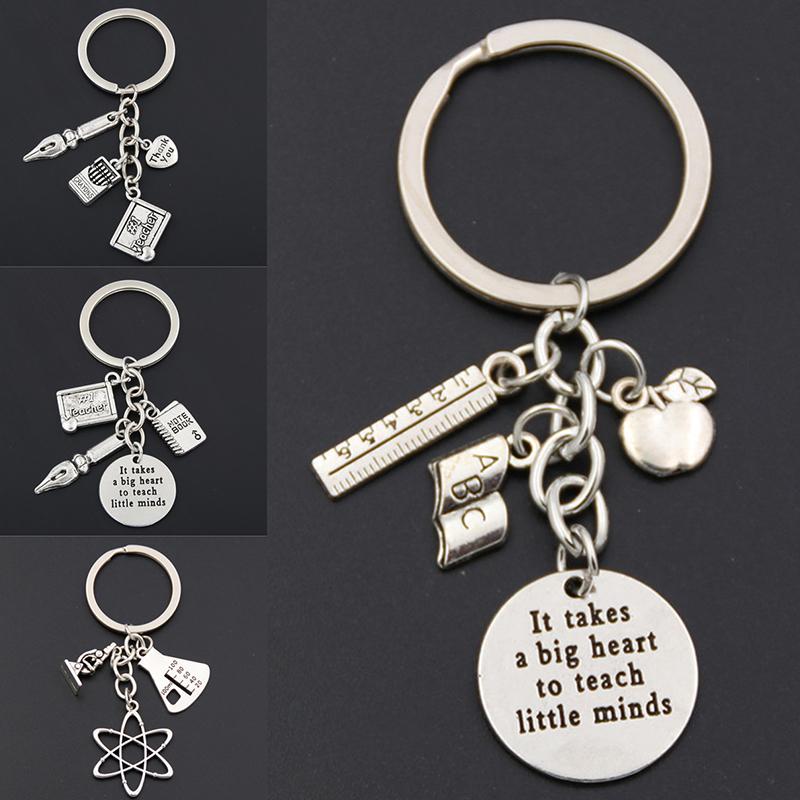 

Keychains 9Styles Ruler Keyring Key Ring Jewelry For Teachers Day Gift Teacher