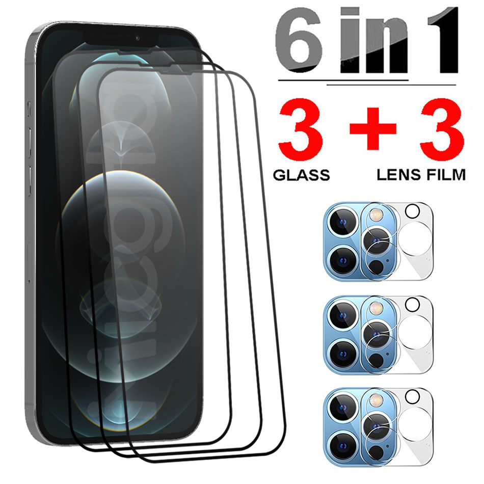 

Tempered Glass For iphone 13 Pro Max 13 mini Screen Protector 3D Camera Lens Cover Film 13