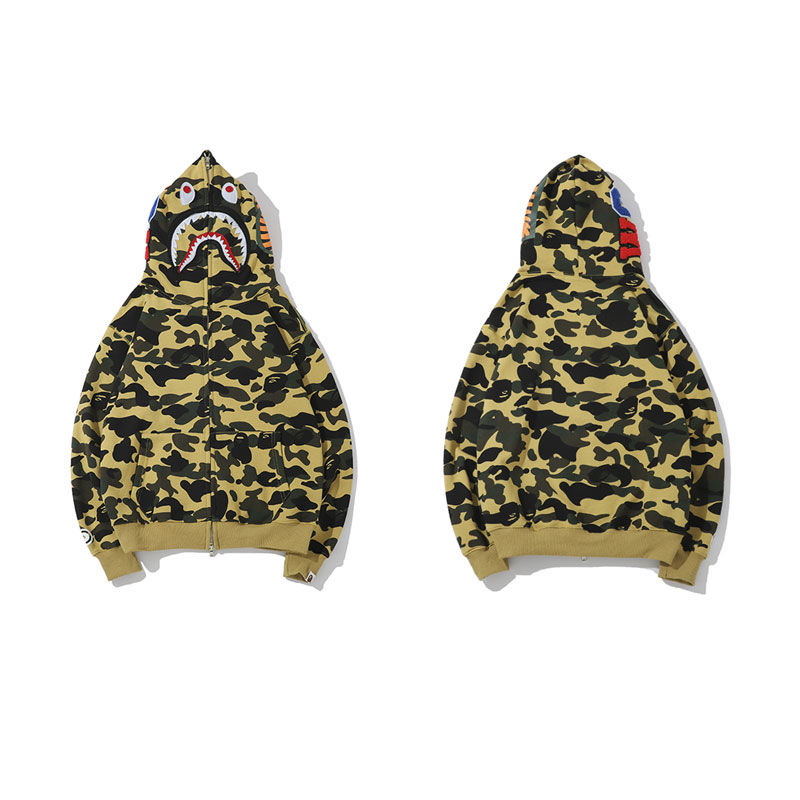

Camouflage cardigan hooded sweater storm thin fleece jacket hoodie, Black