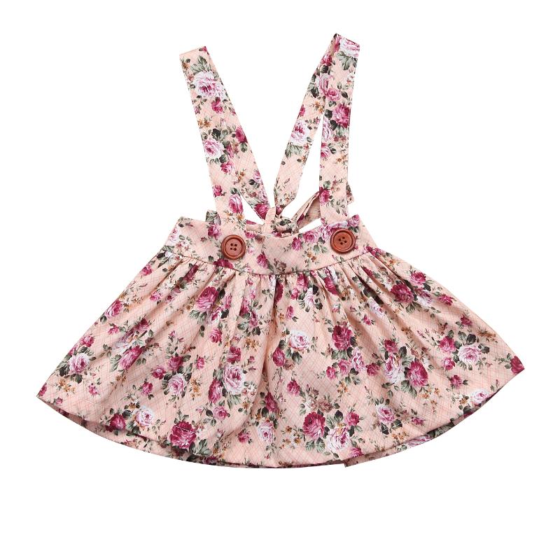 

Skirts Born Kids Floral Skirt Vestidso Jumper Summer Cotton Baby Girls Clothes Party Princess Bib Strap Tutu, Purple