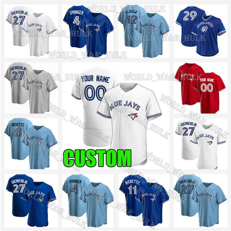 

Blue Jays Vladimir Guerrero Jr. Jersey Toronto Matt Chapman Baseball Jerseys George Springer Bo Bichette Alek Manoah Hyun-Jin Ryu Teoscar Hernandez Lourdes Gurriel, Men custom 2021 new flex base(lanniao)