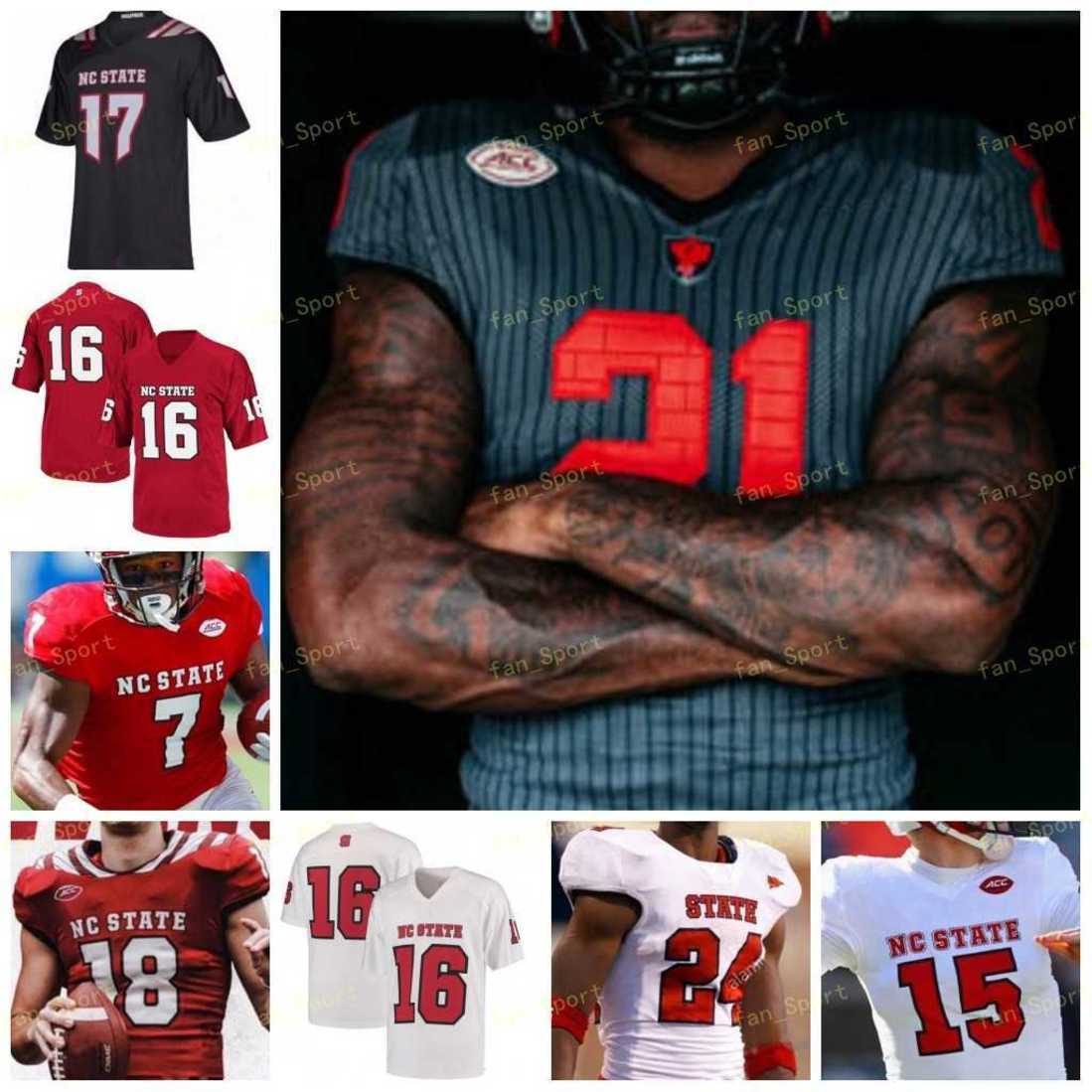

NC State North Carolina Wolfpack NCAA College Football Jersey 16 Bailey Hockman 12 Jacoby Brissett 9 Bradley Chubb 81 Torry Holt, As