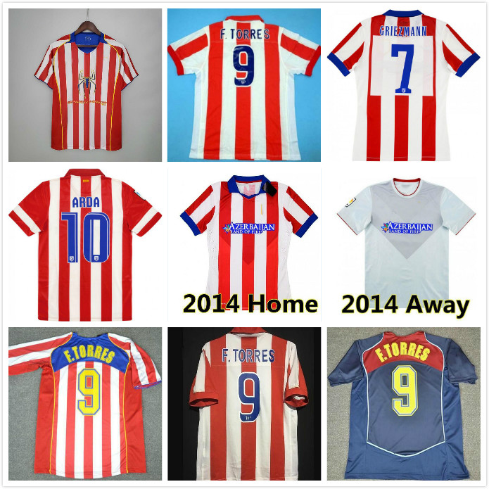 

Retro 2004 2005 2014 15 Atletico Madrid soccer jerseys kun Agüero Griezmann MAXI F.TORRES 04 05 10 11 14 94 95 Gabi Forlán HOME vintage classic football shirt uniform, 04 05 home