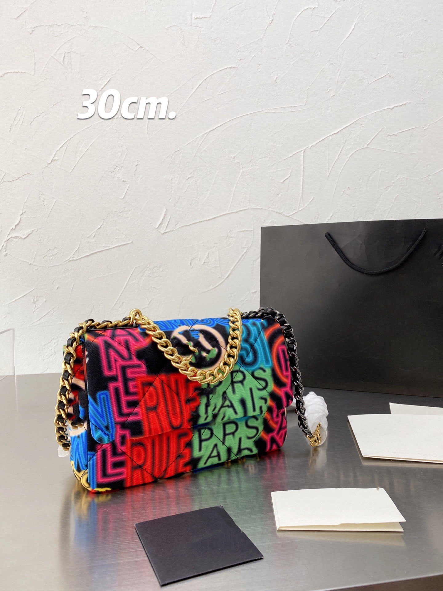 

High-endFlap bag summer season color cloth fluorescent Overall modelling continuation of the classic elements, and more particularly small, Multi-color