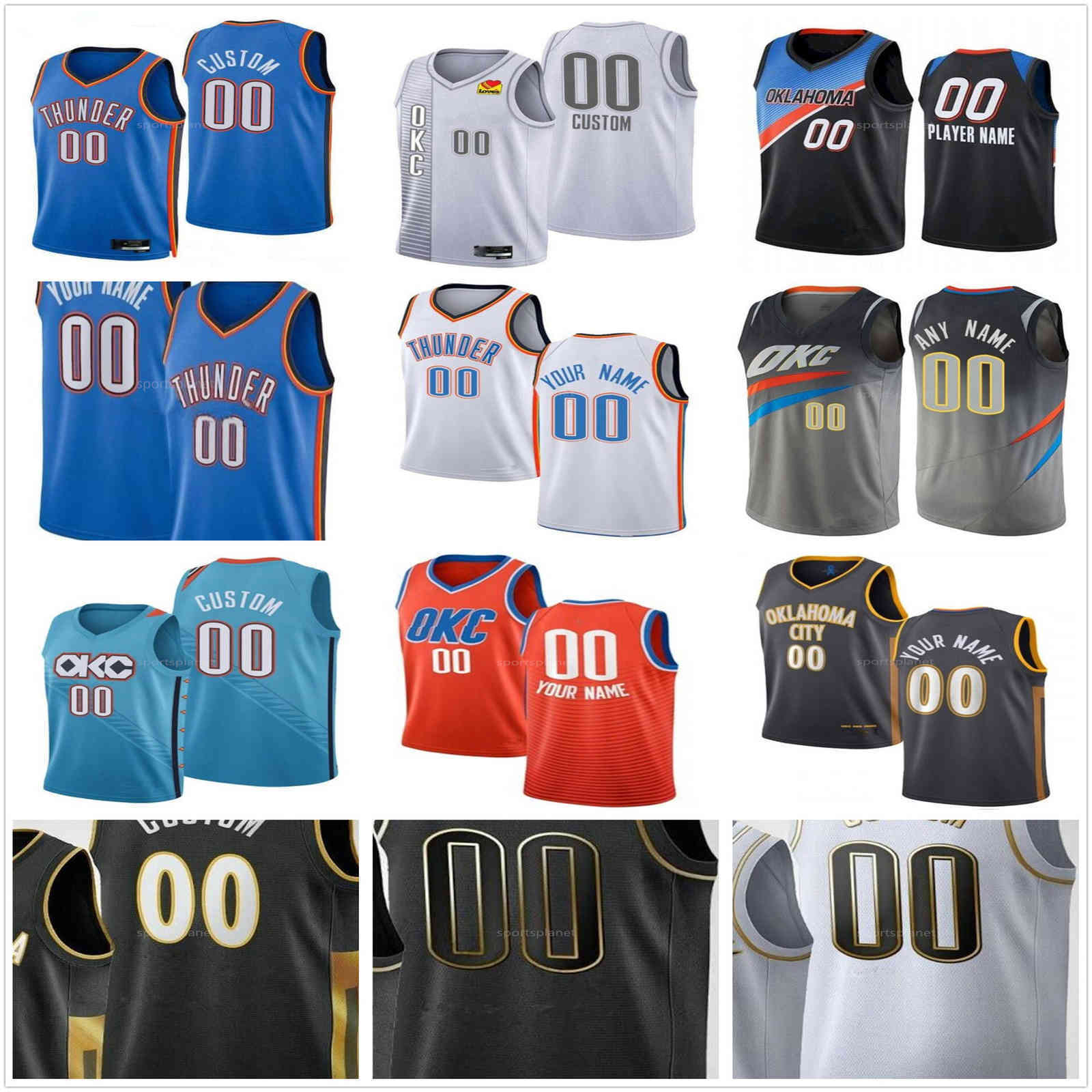 

2021 City 75th 2022 Custom Printed Shai 2 Gilgeous-Alexander 3 Josh Giddey 5 Luguentz Dort 7 Darius Bazley Aleksej Pokusevski Men Woman Kids nba's Jersey, As picture