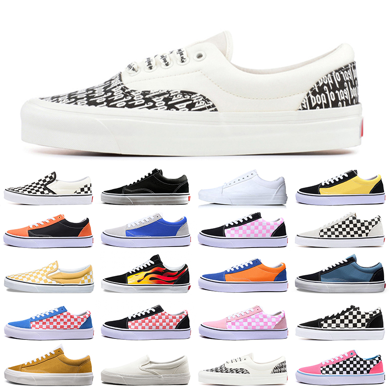 

VAN Old Skool Canvas Shoes Men Women Running Shoe Fear of God Sk8 Hi Triple White Black Red Blue Slip on Skateboard Sports Sneakers