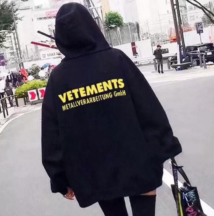 

Vetement femme Hoodies Men Women Metallverarbeitung Gmbh Fashion Hip Hop pullover Vetements Letter Print Sweatshirts Fleece, Dark gray