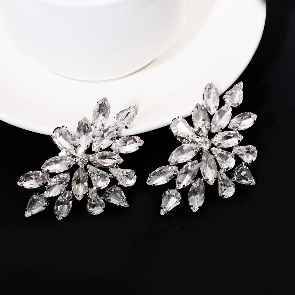 

2 Pieces Charm Glass Drill Shoe Decoration Women Anklet Elegant Clip Prom Bridal Wedding Jewelry Accessories