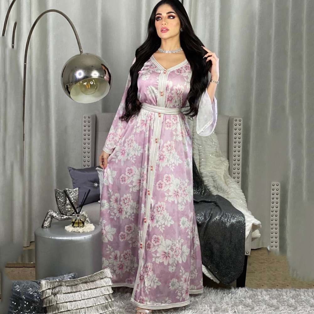 

2021maxi dress for women 2021 new muslim fashion jalabiya abaya dresses full sleeve arabic islamic dubai clothes boho kimono eid, Red