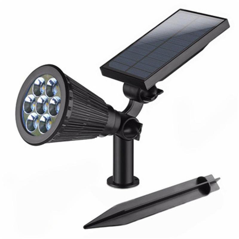 

Lawn Lamps 7led Solar Spotlight Outdoor Garden Landscape Wall Light Warm Color