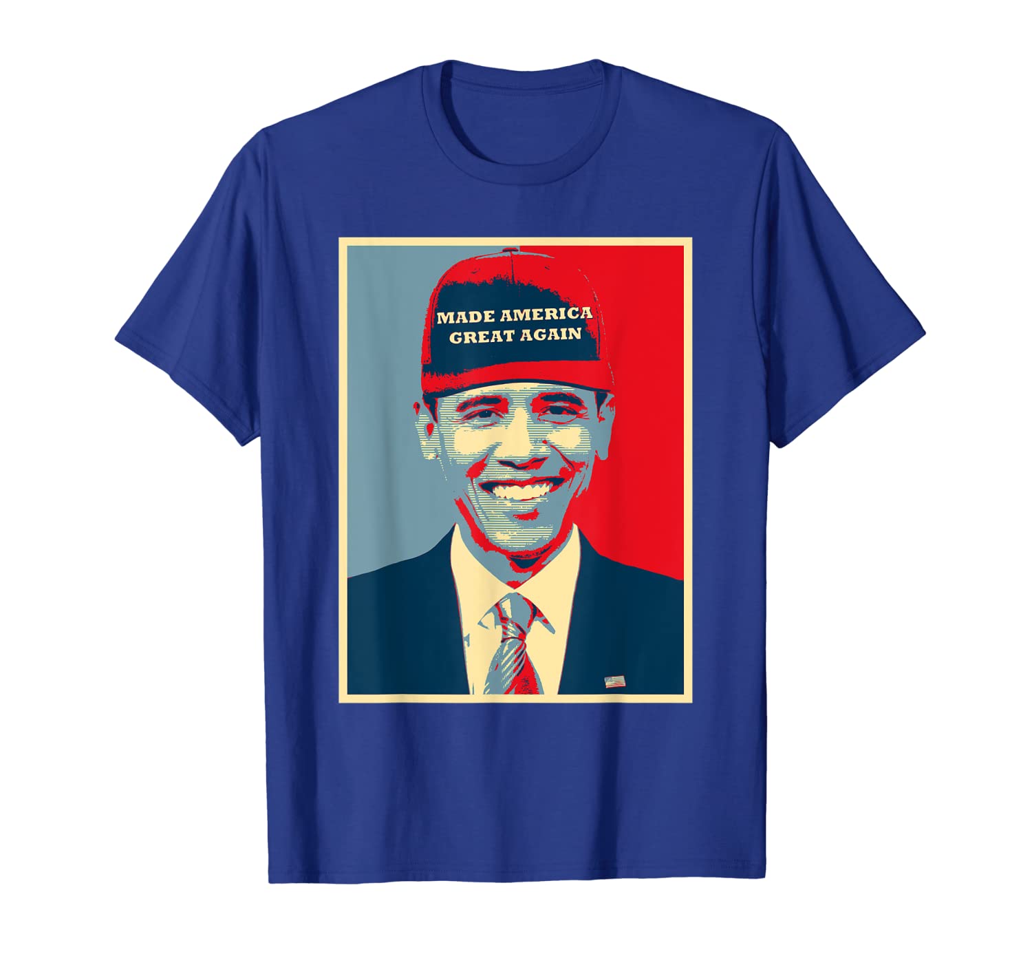 

obama made america great again, White;black