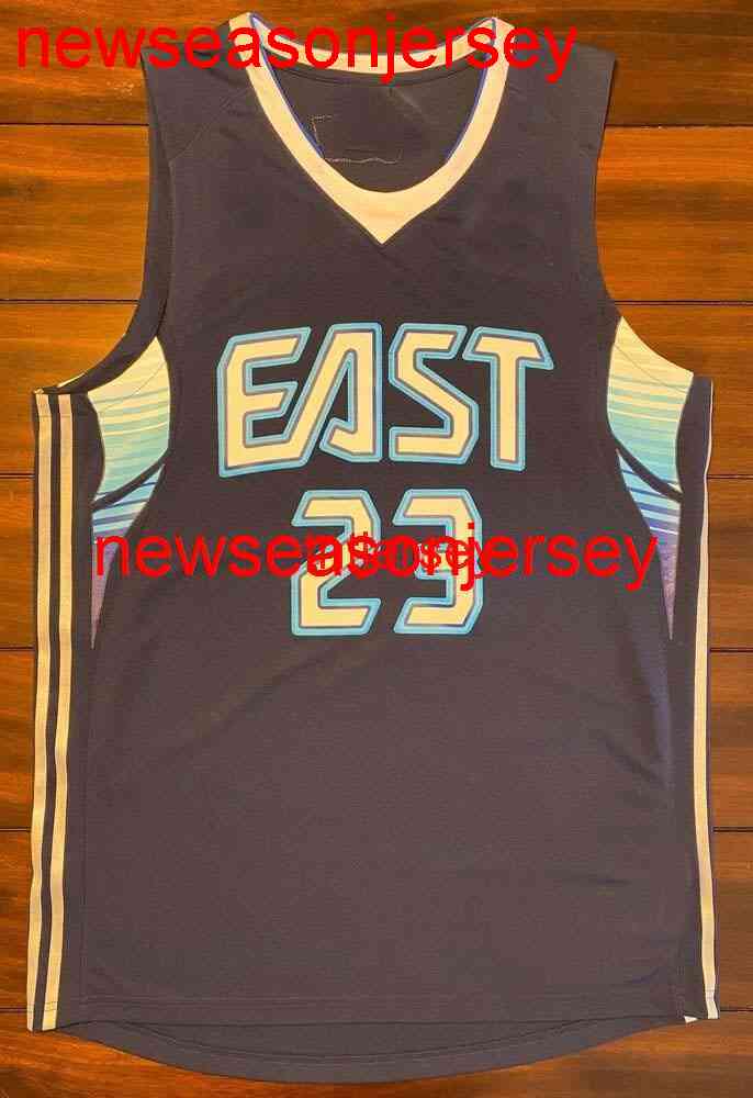 

100% Stitched 2009 All-Star LeBron James Basketball Jersey Mens Custom Number name Jerseys -6XL, Blue