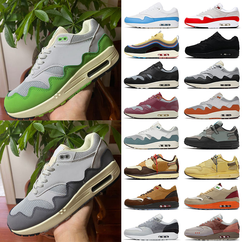 

Mens Designer 1 87 Running Shoes Outdoor Cushion Elephant Patta Waves Noise Aqua Women Amax Saturn Gold Evergreen Aura Iridescent 1s Fashion Trainers Baroque Brown, B20 og anniversary 36-45