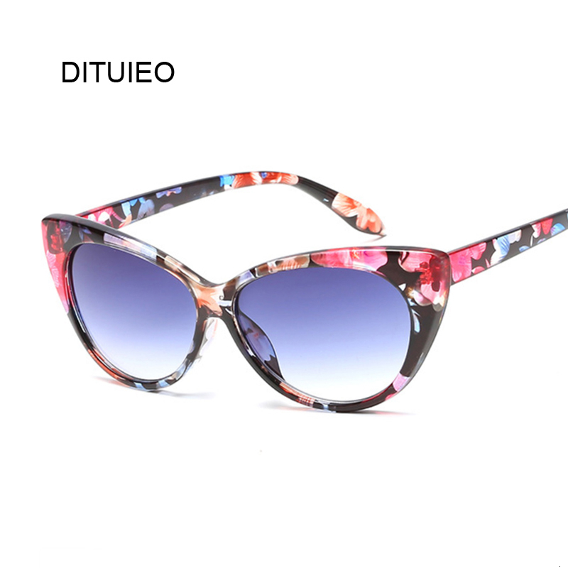 

New Small Classic Women Sunglasses Female Vintage Luxury Plastic Brand Designer Cat Eye Sun Glasses UV400 Fashion