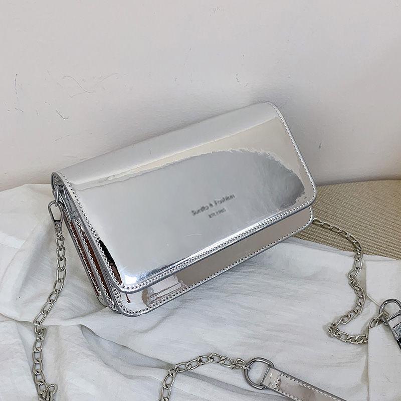 

Evening Bags Patent Leather Satchel Handbag For Women Fashion Chain Messenger Shoulder Bag Luxury Designer Crossbody Purse Bolsa Feminina, Red